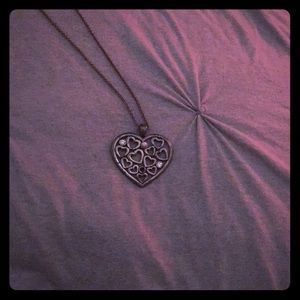 American Eagle heart necklace